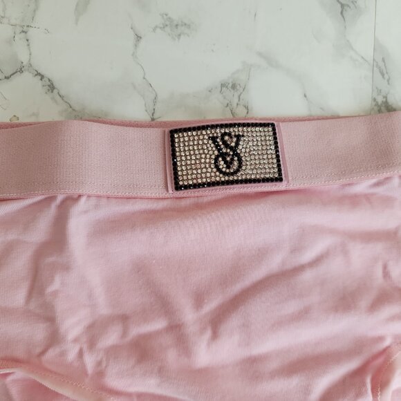 VS Logo Cotton Shine Patch Hiphugger Panty - Picture 3 of 6